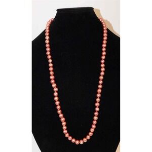 Genuine Baroque Pink Pearl Necklace‎